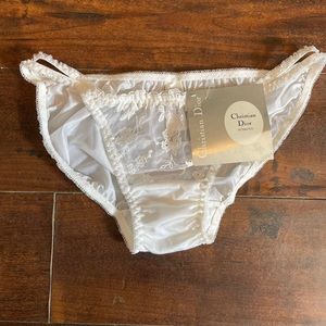 Christian Dior White Lace Panties NWT